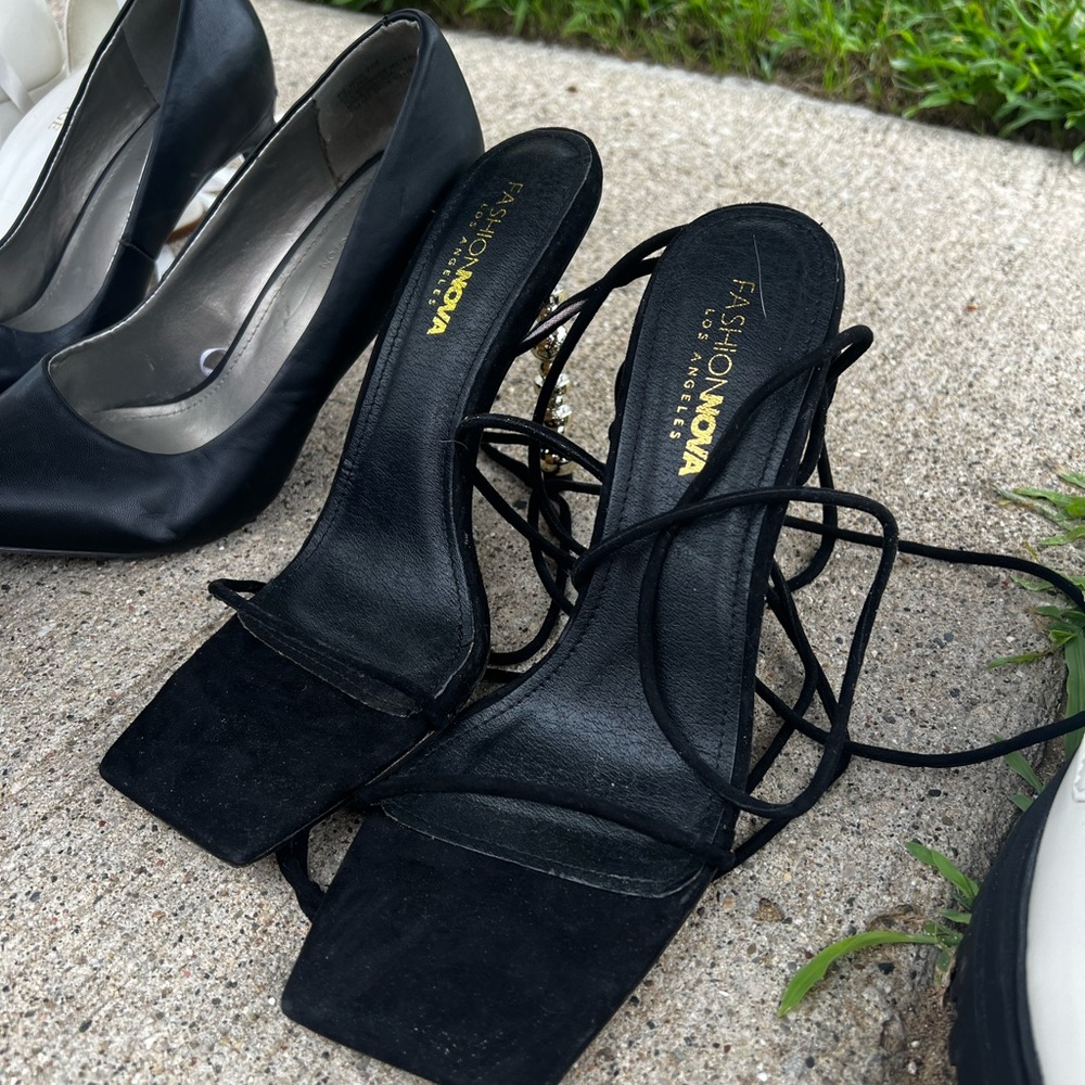 Fashion Nova Gold Heels